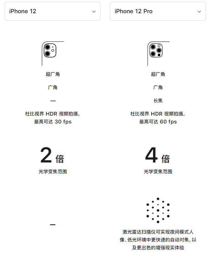 陇西苹果手机维修分享苹果 iPhone 12 与 iPhone 12 Pro 选哪款 